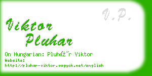 viktor pluhar business card